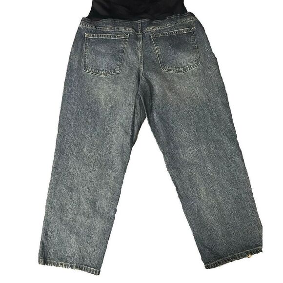Isabel Maternity Over Belly Cropped Vintage Straight Jeans Size 10 - Picture 2 of 4
